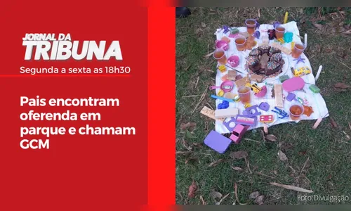 Pais encontram oferenda em parque e chamam GCM