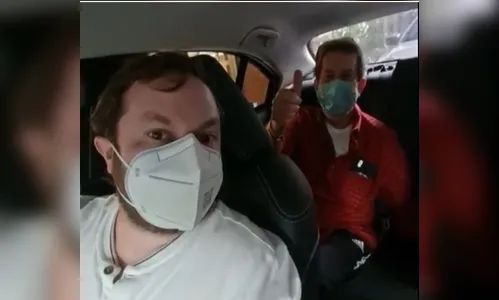 R.R. Soares no momento em que saiu do hospital