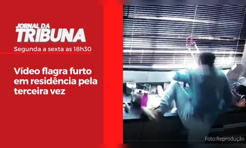 Vídeo flagra furto em residência pela terceira vez