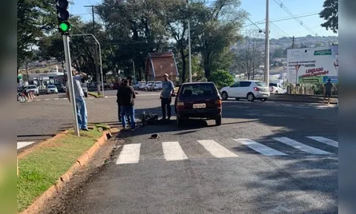 Ciclista fica gravemente ferido em acidente com carro