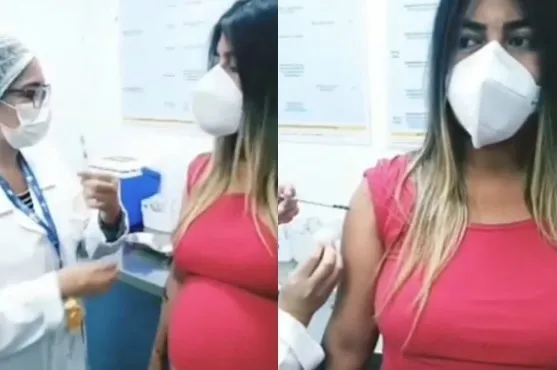 Bruna Surfistinha recebe segunda dose da vacina contra covid