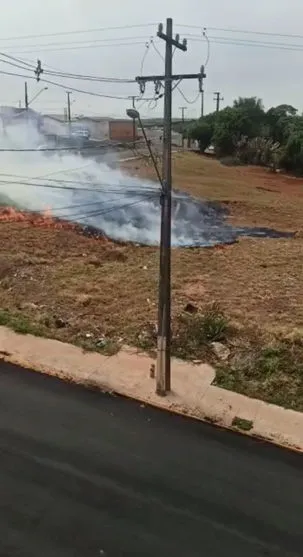 Flagrante: Homens ateiam fogo em terreno e são presos