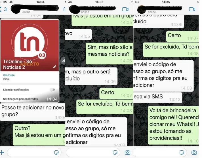 Leitores denunciam golpe usando grupos do TNOnline