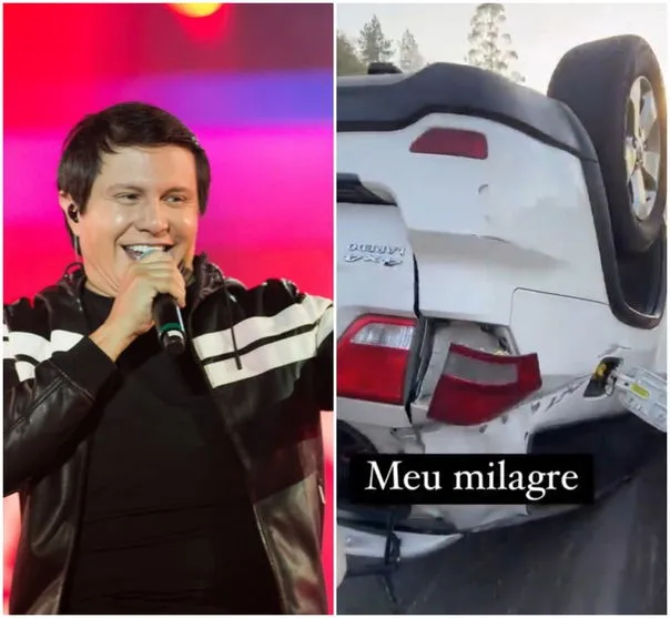 Sertanejo Giovani sofre acidente de carro em rodovia