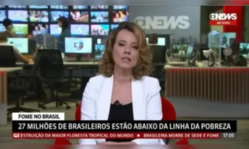 Natuza Nery da Globonews chora com reportagem sobre fome