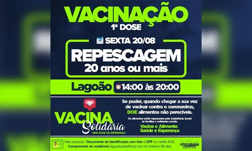 Apucarana mantém vacinação para 20 anos em novo horário