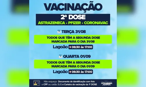 Apucarana segue vacinação contra Covid-19 nesta terça-feira