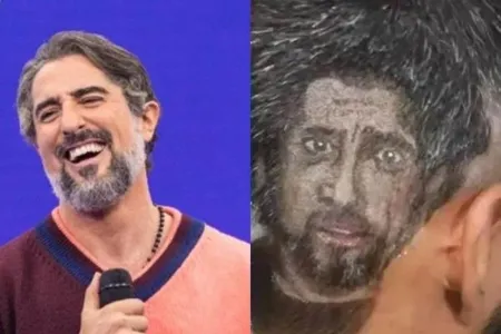 Barbeiro chama atenção ao desenhar rosto de Mion em cabelo