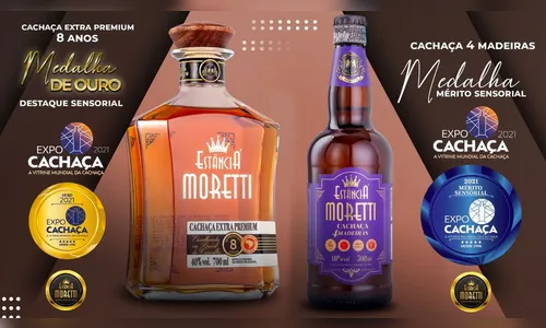 Cachaça Estância Moretti conquista medalhas em concurso