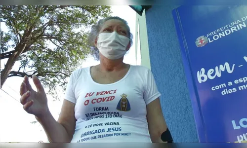 Comerciante é vacinada contra covid após 98 dias internada