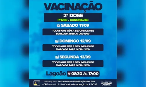Covid-19: Apucarana aplica 2ª dose nos próximos 3 dias
