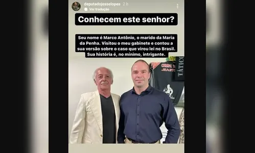 Deputado recebe ex-marido de Maria da Penha em gabinete
