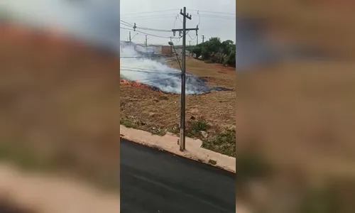 Flagrante: Homens ateiam fogo em terreno e são presos