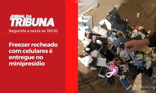 Freezer recheado com celulares é entregue no minipresídio