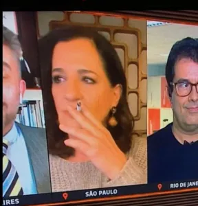 Gafe: jornalista aparece fumando ao vivo na GloboNews