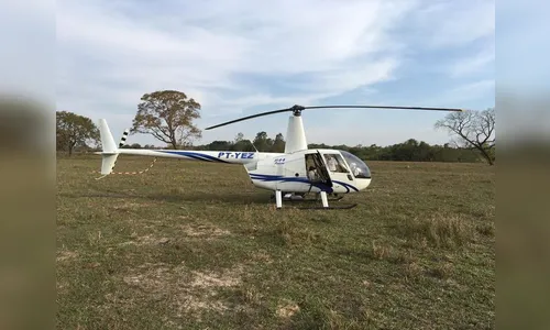 Helicóptero faz pouso forçado na zona rural de Rio Bom
