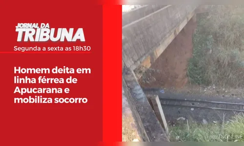 Homem deita em linha férrea de Apucarana e mobiliza socorro