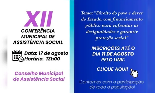 Inscrições para conferência em Arapongas estão abertas
