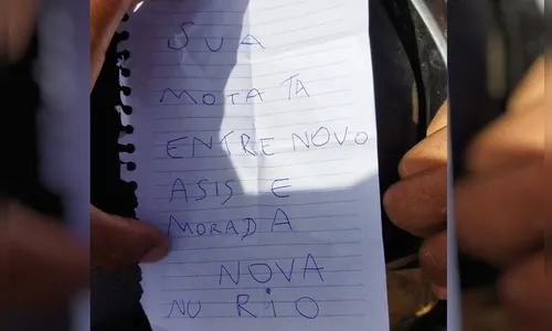 Ladrão arrependido deixa bilhete com localização de moto