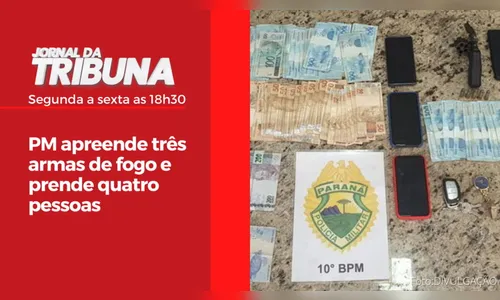 PM apreende três armas de fogo e prende quatro pessoas