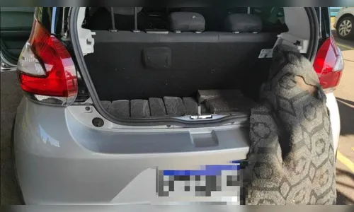 PRF apreende 73,95 kg de maconha na BR-376, em Mandaguari