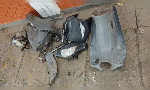 Peças de motocicleta são encontradas no Parque da Raposa