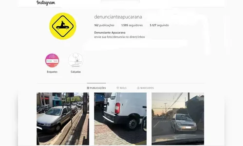 Perfil no Insta denuncia motoristas infratores de Apucarana