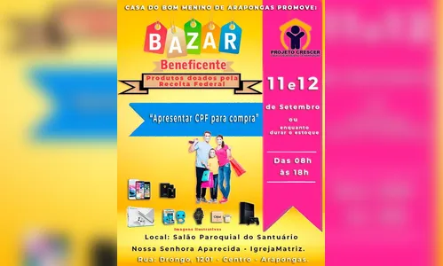 Projeto Crescer de Arapongas realiza Bazar Beneficente