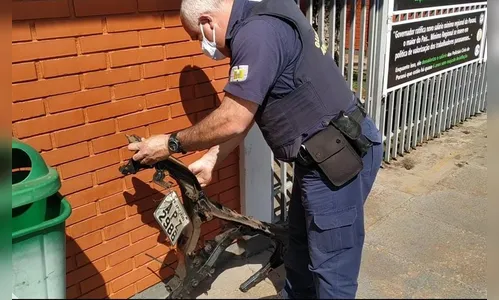 Quadro de moto roubada em Apucarana é encontrado