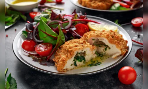 Receita do dia: Frango à Kiev com ratatouille de legumes