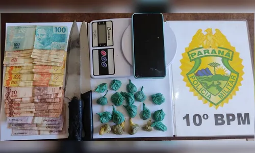 Traficante tenta fugir da PM, mas cai, torce o pé e é preso