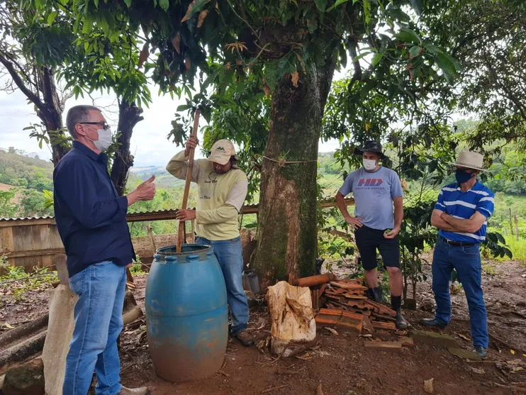 A consultoria aconteceu  na propriedade do produtor Sidinei Reis de Oliveira