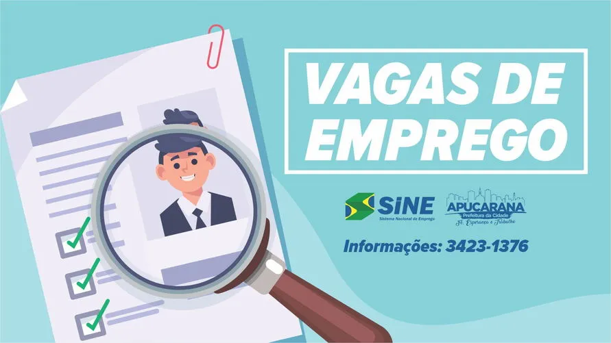 Agência do Trabalhador oferta 623 vagas nesta segunda