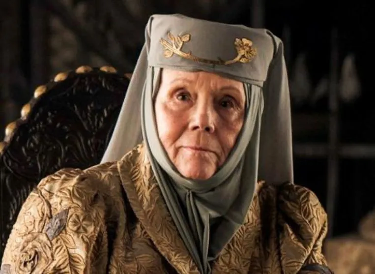 Diana Rigg como Lady Olenna Tyrell em ?Game of Thrones?