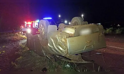 Dois mortos em capotamento de S-10 na Rodovia BR-163