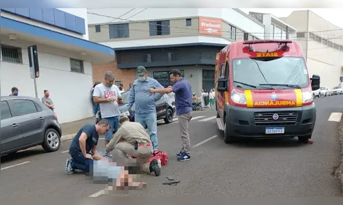 Pedestre é atropelado na Av. Paraná no centro de Ivaiporã