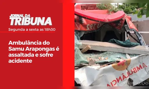 Ambulância do Samu Arapongas é assaltada e sofre acidente