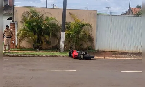 Motociclista foge da PM, cai e é detido por direção perigosa