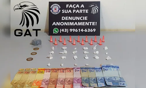 GAT: Homem é preso com pinos de cocaína em Arapongas