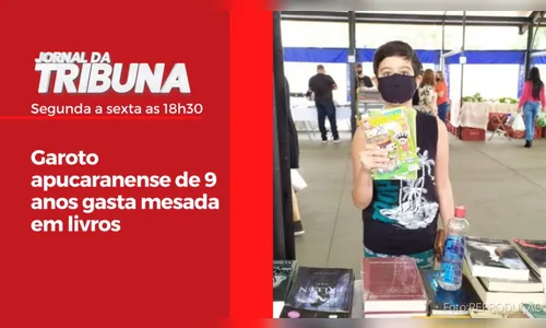 Garoto apucaranense de 9 anos gasta mesada em livros