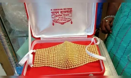 Homem é criticado por usar máscara avaliada em R$ 41 mil