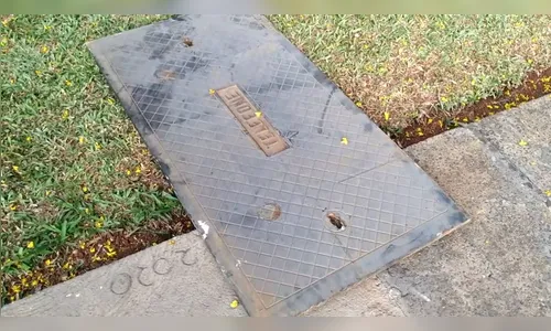 Homem é preso após furtar tampa de telefonia em Apucarana