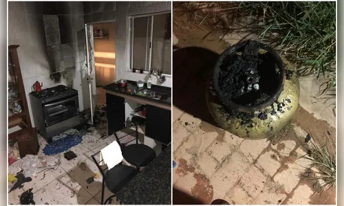 Homem tenta explodir casa com esposa e filha dentro