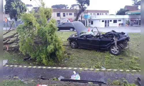 Jovem morre depois de bater carro contra árvore no Paraná