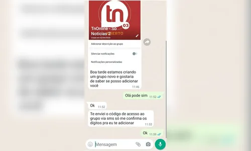 Leitores denunciam golpe de WhatsApp usando marca TNOnline