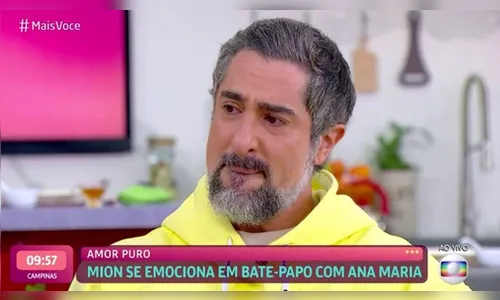 Marcos Mion chora ao falar de seus filhos no 'Mais Você'
