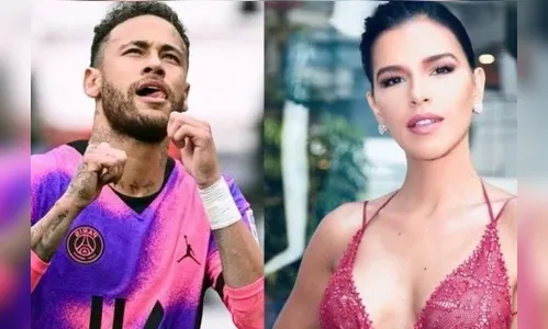 Neymar e Mariana Rios se beijam em barzinho de São Paulo