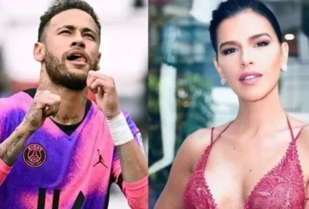 Neymar e Mariana Rios se beijam em barzinho de São Paulo