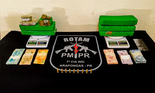 PM de Arapongas apreende drogas e prende suspeito de tráfico