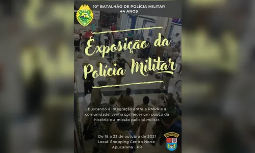 Polícia Militar realiza exposição no shopping de Apucarana